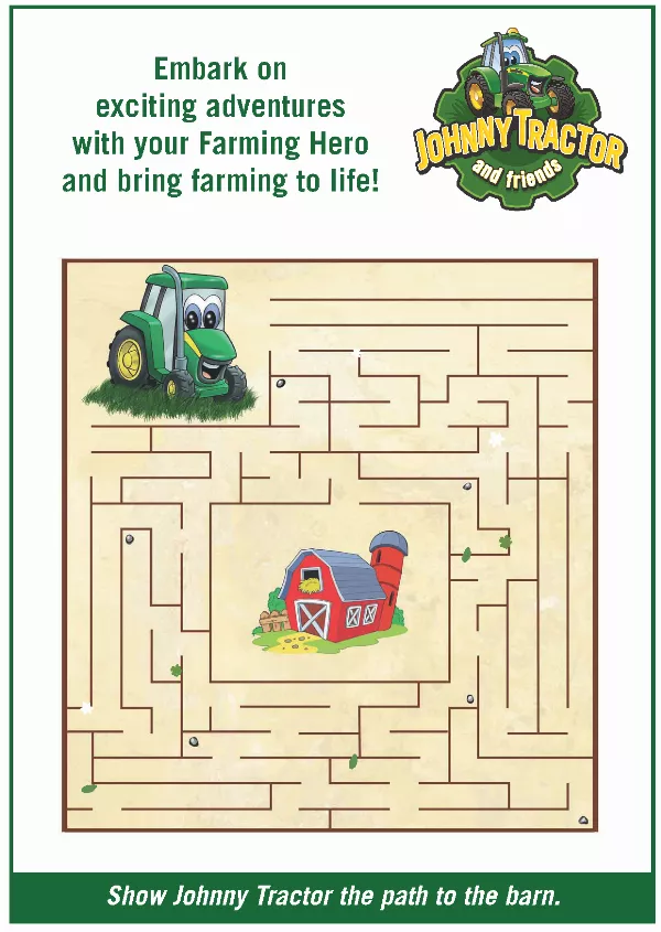 Johnny Tractor Maze Activity Sheet